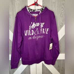 238. NWT American Crown Young Wild and Free Hoodied full zip xl